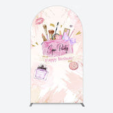 Aperturee - Aperturee Pink Lip Perfume Birthday Spa Party Arch Backdrop